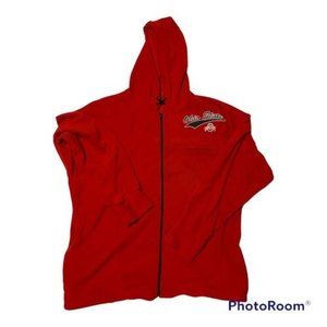 Ohio State Buckeyes Big Ball Sports Fleece Red Full Zip Jacket X-Large